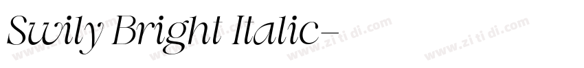 Swily Bright Italic字体转换